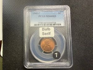 1945-S Lincoln Cent PCGS MS66 RD