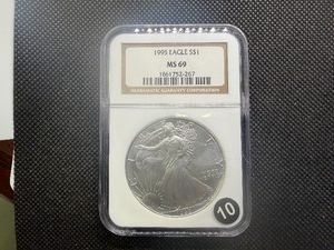 1993 1 Oz. Silver American Eagle NGC MS69  - NGC Price Guide $125