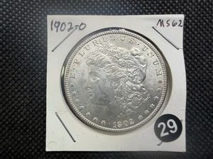 1902-0 Silver Morgan Dollar - Marked MS62 When Purchased
