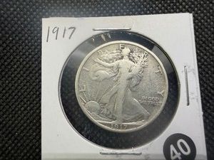 1917 Walking Liberty Silver Half Dollar