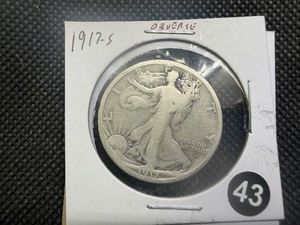 1917-S Obverse  Walking Liberty Silver Half Dollar