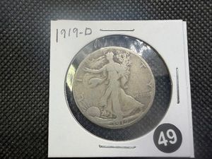 1919-D Walking Liberty Silver Half Dollar