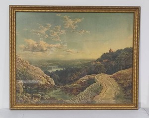 Signed Edmund John Niemann Framed Road Through the Country Print