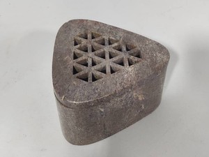 Soapstone Triangle-Shaped Trinket Box wLid