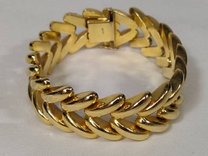 14K Yellow Gold Chevron Style Bracelet