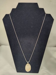 925 Sterling Chain wAgate Stone Pendant