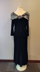 Gorgeous Two-Piece Velvet Evening Gown