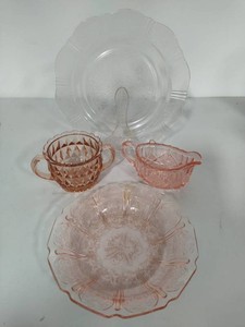 Assorted Pink Depression Glass