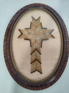 Match Art in Oval Frame