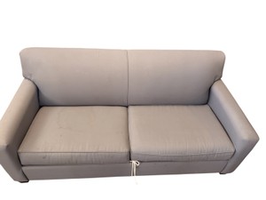 77-Inch Gray Upholstered Queen Sleeper Sofa with Pull-Out Mattress