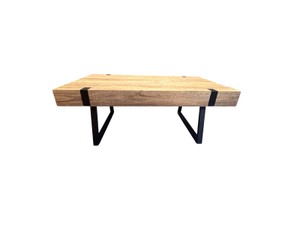 Noble House Adler Industrial Coffee Table  Canyon Gray & Black Metal