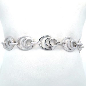 Natural Diamond Accent Concentric Halo Modern Link Bracelet VIDEO