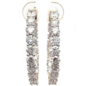 5 Carat Diamond Inside-Out Oblong Hoop Earrings Retail $1,895 VIDEO