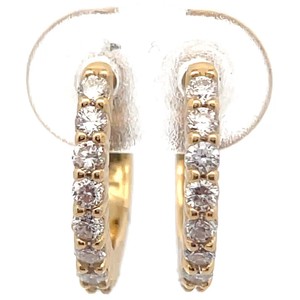 NEW 0.51 Carat Diamond Huggie Hoop Earrings VIDEO