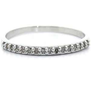 Natural Diamond Slim Stacking Ring VIDEO