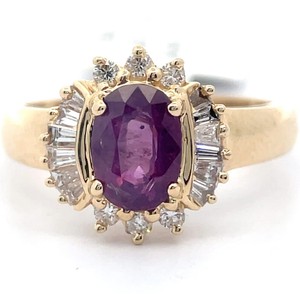 1.29 Carat Natural Unheated Kashmir Purplish Pink Sapphire & .32 Natural Diamond 14K Gold Ring w GIA Report $7,864 Retail VIDEO