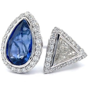 Oscar Friedman 4.98 Carat Natural Blue Sapphire & 1.44 Carat Natural Diamond Platinum Ring w GIA Report $37,451 Appraisal VIDEO