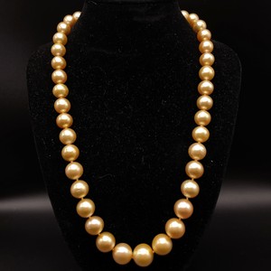 Exquisite Golden South Sea Cultured Pearl 18K Gold Necklace - 9mm to 12.5mm $11,150 Appraisal Included VIDEO