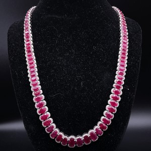 60.69 Carat GIA Certified Burmese Ruby (GIA Report) & 6.03 Carat Diamond Necklace by Oscar Friedman $122,930 Appraisal Included VIDEO