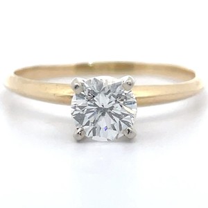 1.00 Carat Natural Diamond 14K Yellow Gold Solitaire Ring $3,200 Retail
