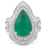 4.41 Carat GIA Certified Natural Emerald & Diamond Ring in Platinum & 18K Gold; $38,520 Appraisal Included *VIDEO*
