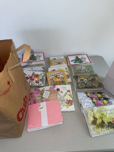 Box Lot of Assorted Greeting Cards & Boxed Novelty Coffee Mug