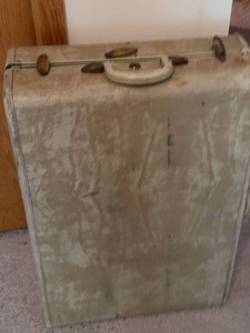 Vintage Samsonite Suitcase with Assorted Clothing & Textiles