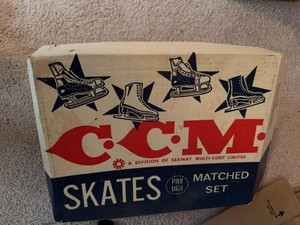 Vintage CCM Bobby Hull Hockey Ice Skates Size 9� With Original Box