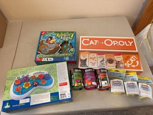 Mixed Board & Dice Game Lot Cat-Opoly Robbin Eggs ELC Music Garden
