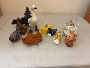 Lot of Assorted Bird & Woodland Animal Figurines Home Decor