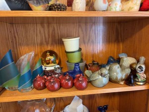Assorted Bird Figurines Art Glass Vases Snow Globe Decor Lot