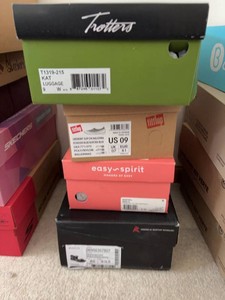 Box Lot of Womens Comfort Shoes Trotters FitFlop Ecco Easy Spirit