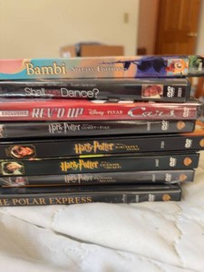 Family DVD Movie Lot Bambi Harry Potter Polar Express Disney Cars