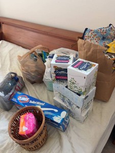 Assorted Household & Personal Care Supply Lot Scotties Clorox Poise