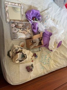 Lot of Assorted Coastal Decor Shell Mirror Glass Plates Ornaments