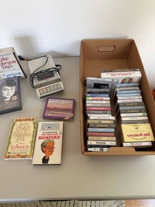 Assorted Cassette Tape Lot with Portable Recorder & Audiobook Sets