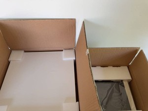 Pair of Boxed Glass Bathroom Scales White and Black Platform