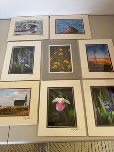 Signed Matted Nature Photography Prints Bird Floral Prairie Scenes