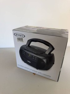 Jensen Portable Stereo CD Player With Cassette AMFM Radio Boombox - new in box