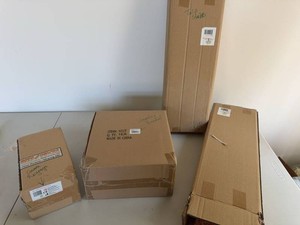 Garden Decor Box Lot Gnome Rain Gauge Dragonfly Sundial Tulip Stakes New in Box