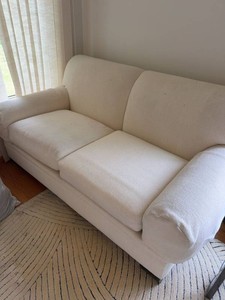 Classic Gallery Upholstered Loveseat Cream Textured Fabric 63in