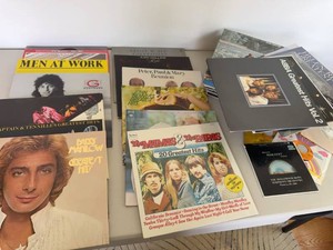 Assorted Vintage Vinyl Record Lot LPs & 45s Pop Rock Easy Listening