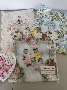 Current USA Floral Table Runners & Heart Doily Embroidered Linens