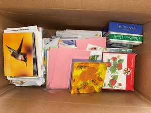 Assorted Greeting Cards & Boxed Note Cards Floral Art Christmas