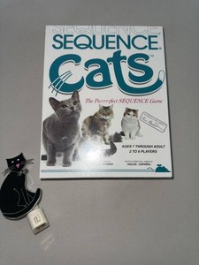 Sequence Cats Board Game & Black Cat Plug-In Night Light Lot