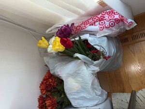 Lot of Assorted Artificial Floral Stems Bushes Tulips Mums Berry Sprays