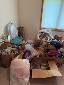Box Lot of Assorted Holiday Decorations & Mixed Craft Supplies