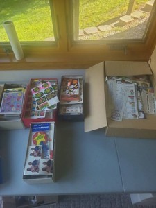 Assorted Vintage Stickers Teacher Reward Labels & Ephemera Box Lot