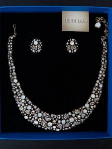 Heidi Daus Crystal Statement Necklace & Earrings Set - 3-Piece