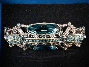 Heidi Daus Blue Topaz Crystal Statement Brooch